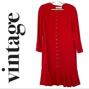 VINTAGE Lipstick Red Liz Claiborne Dress